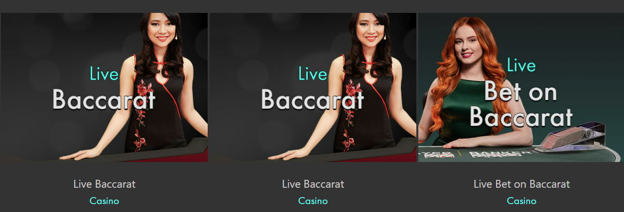 Bet365 Live casino Baccarat
