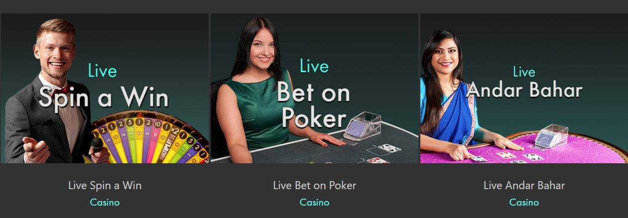 Bet365 Live casino various
